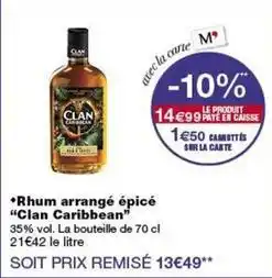 Monop' Care - rhum arrangé épicé offre