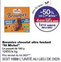 St michel - brownies chocolat ultra fondant