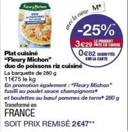 Monop' Fleury michon - plat cuisiné offre