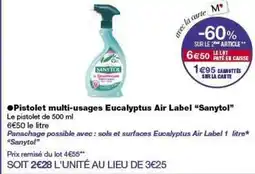 Monop' Sanytol - pistolet multi-usages eucalyptus air label offre
