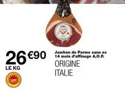 Monop' Villani - jambon de parme sans os 14 mois d'affinage a.o.p offre