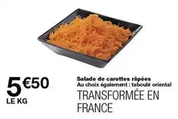 Monop' Salade de carottes râpées au choix également: taboulé oriental offre