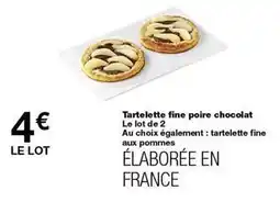 Monop' Tartelette fine poire chocolat offre