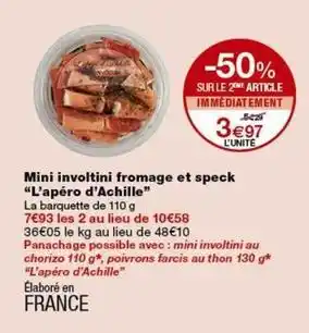 Mini involtini fromage et speck