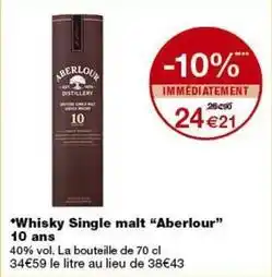 Monop' Aberlour - whisky single malt offre