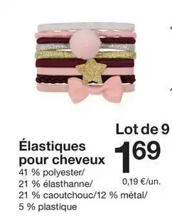 Zeeman Elastiques pour cheveux offre