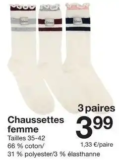 Zeeman Chaussettes femme offre