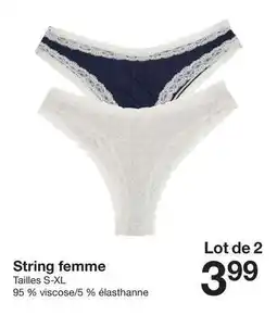 Zeeman String femme offre