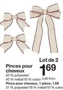 Zeeman Pinces pour cheveux offre