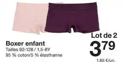 Zeeman Boxer enfant offre