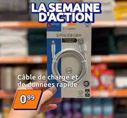 Action Câble de charge et de données rapide offre
