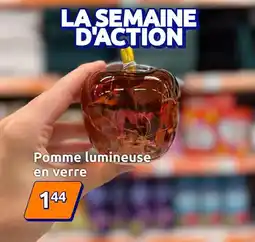 Action Pomme lumineuse en verre offre
