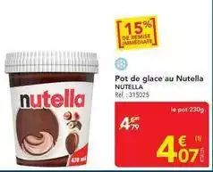 METRO Nutella - pot de glace au offre