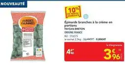 METRO Paysan breton - epinards branches à la crème en portions offre