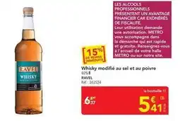 METRO Metro - whisky modifié au sel et au poivre 40% offre