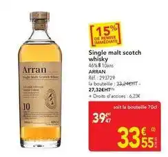 METRO Arran - single malt scotch whisky offre