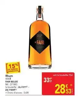 METRO Rhum 40% 8 offre