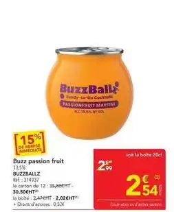 METRO Martini - buzzballz offre