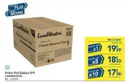 METRO Lamb weston - frites près-salées 9/9 offre
