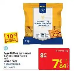 METRO Metro - aiguillettes de poulet panées corn flakes offre