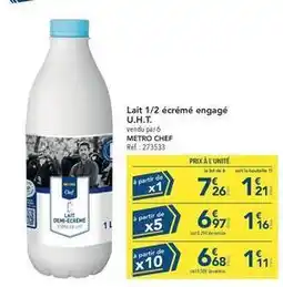METRO Chef - lait 1/2 écrémé engagé offre