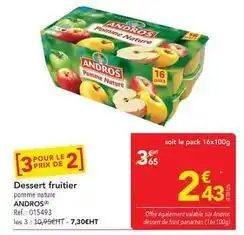 METRO Andros - dessert fruitier offre