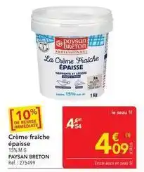 METRO Paysan breton - crème fraîche épaisse offre
