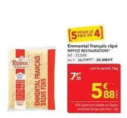 METRO Rippoz - emmental français râpé restaurant offre