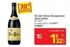 METRO Vieux pape - vin de l'union européenne offre
