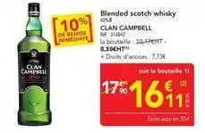 METRO Clan campbell - blended scotch whisky offre
