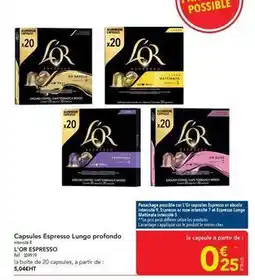 METRO L'or espresso - capsules espresso lungo profondo offre