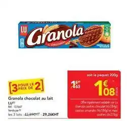METRO Lu - granola chocolat au lait offre