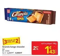 METRO Lu - granola hango chocolat offre