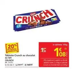 METRO Nestlé - tablette crunch au chocolat au lait offre