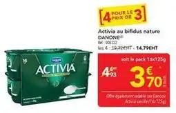 METRO Danone - activia au bifidus nature offre