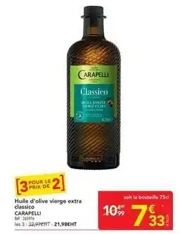 METRO Carapelli - huile d'olive vierge extra classico offre