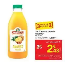 METRO Andros - jus d'ananas pressés offre