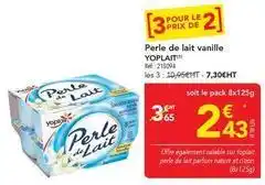 METRO Yoplait - perle de lait vanille offre