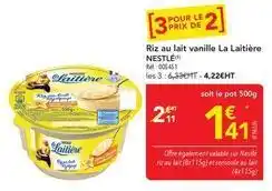 METRO Nestlé - riz au lait vanille la laitière offre