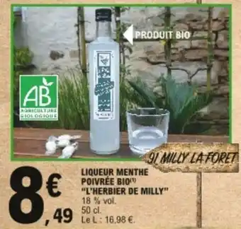 E.Leclerc Liqueur menthe poivrée bio offre