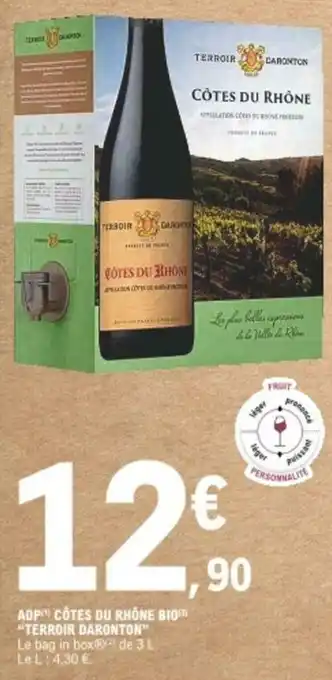 E.Leclerc AOP côtes du rhône bio offre