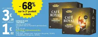 E.Leclerc Capsules de café "café royal" offre