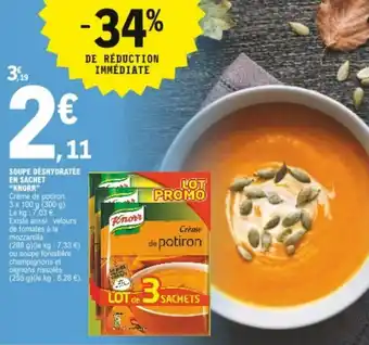 E.Leclerc Soupe déshytoratée en sachet offre