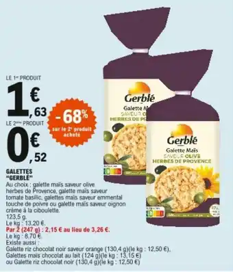 E.Leclerc Galettes "gerblé" offre
