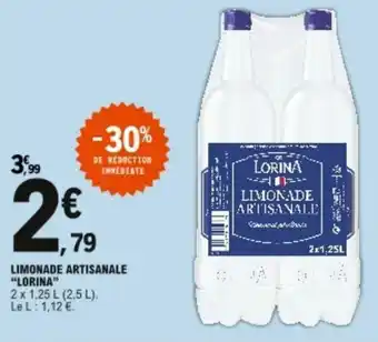 E.Leclerc Limonade artisanale "lorina" offre