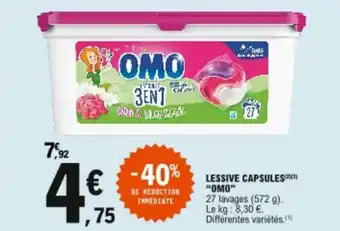 E.Leclerc Lessive capsules "omo" offre