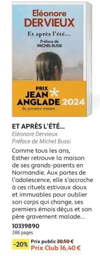 France Loisirs Eléonore Dervieux Et après l'été... offre