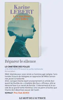 France Loisirs Karine Lebert Le Cimetière des folles offre