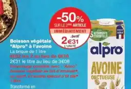 Monop' alpro Boisson végétale à l'avoine offre