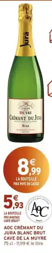 Intermarché Caves de la Muyre Crémant du Jura Brut offre